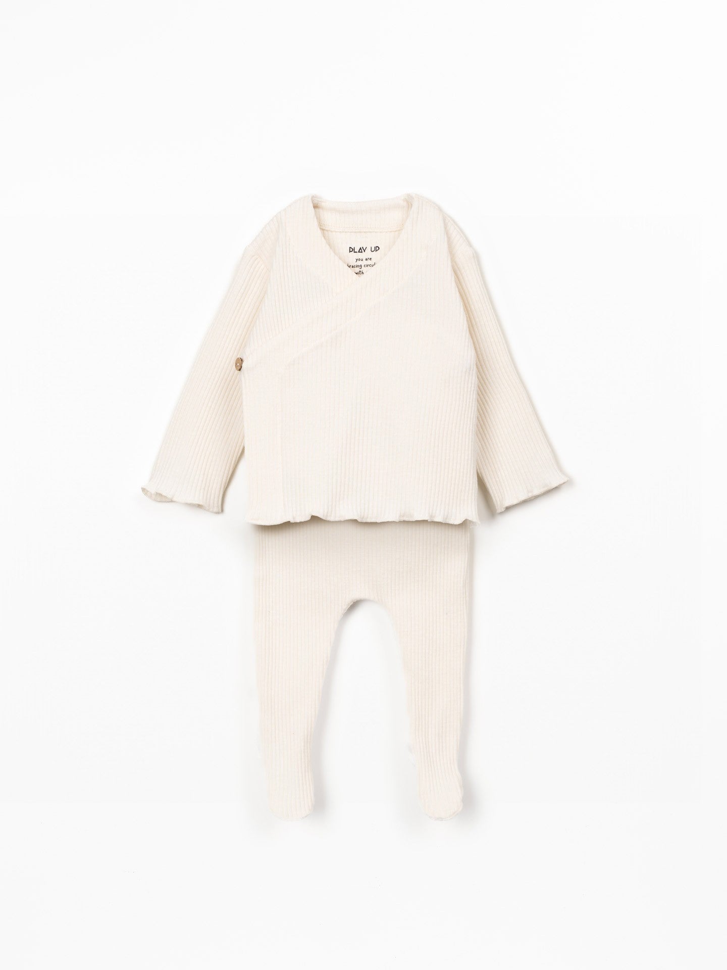 Kimono Ribbed Newborn Set (Ecru)