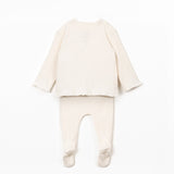 Kimono Ribbed Newborn Set (Ecru)