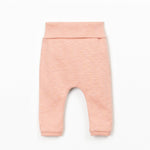 Jersey Roll-Top Baby Leggings (Salmon)