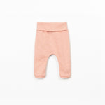 Jersey Roll-Top Baby Leggings (Salmon)