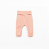Jersey Roll-Top Baby Leggings (Salmon)