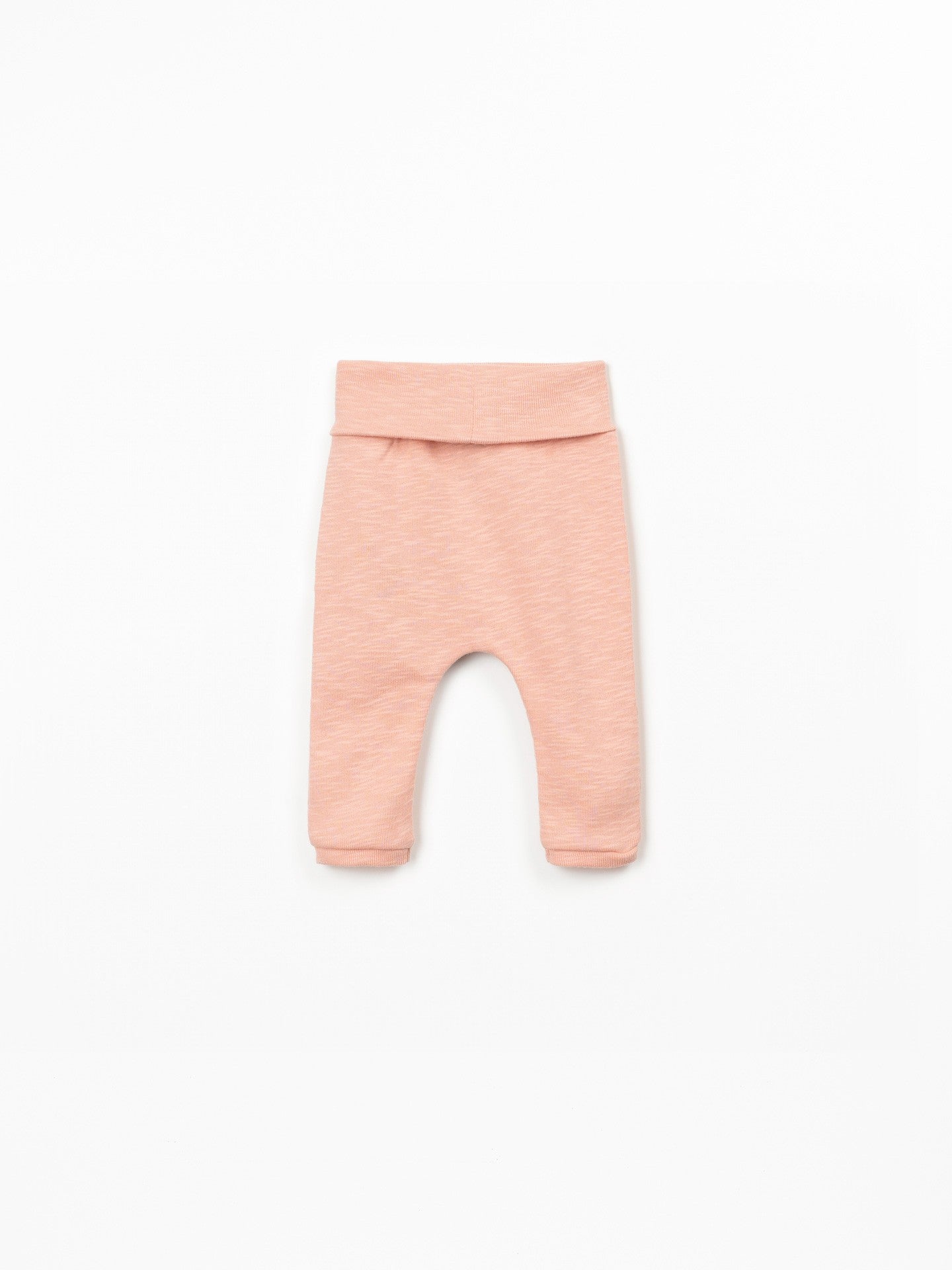 Jersey Roll-Top Baby Leggings (Salmon)