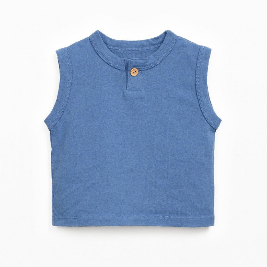 Sleeveless Jersey Tank Top (Dark Blue)
