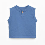 Sleeveless Jersey Tank Top (Dark Blue)