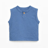 Sleeveless Jersey Tank Top (Dark Blue)