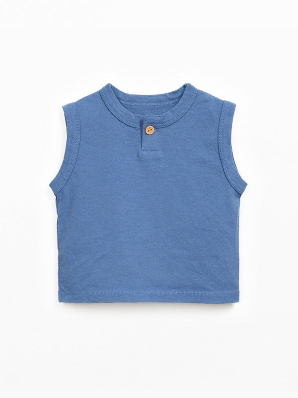 Sleeveless Jersey Tank Top (Dark Blue)