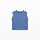 Sleeveless Jersey Tank Top (Dark Blue)