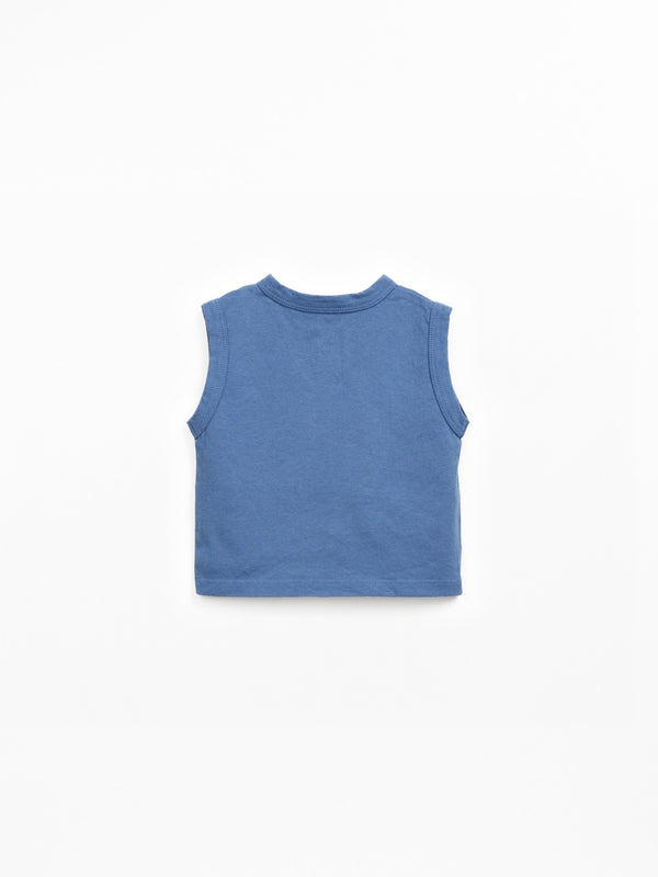 Sleeveless Jersey Tank Top (Dark Blue)