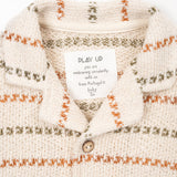 Striped Knit Collared Shirt