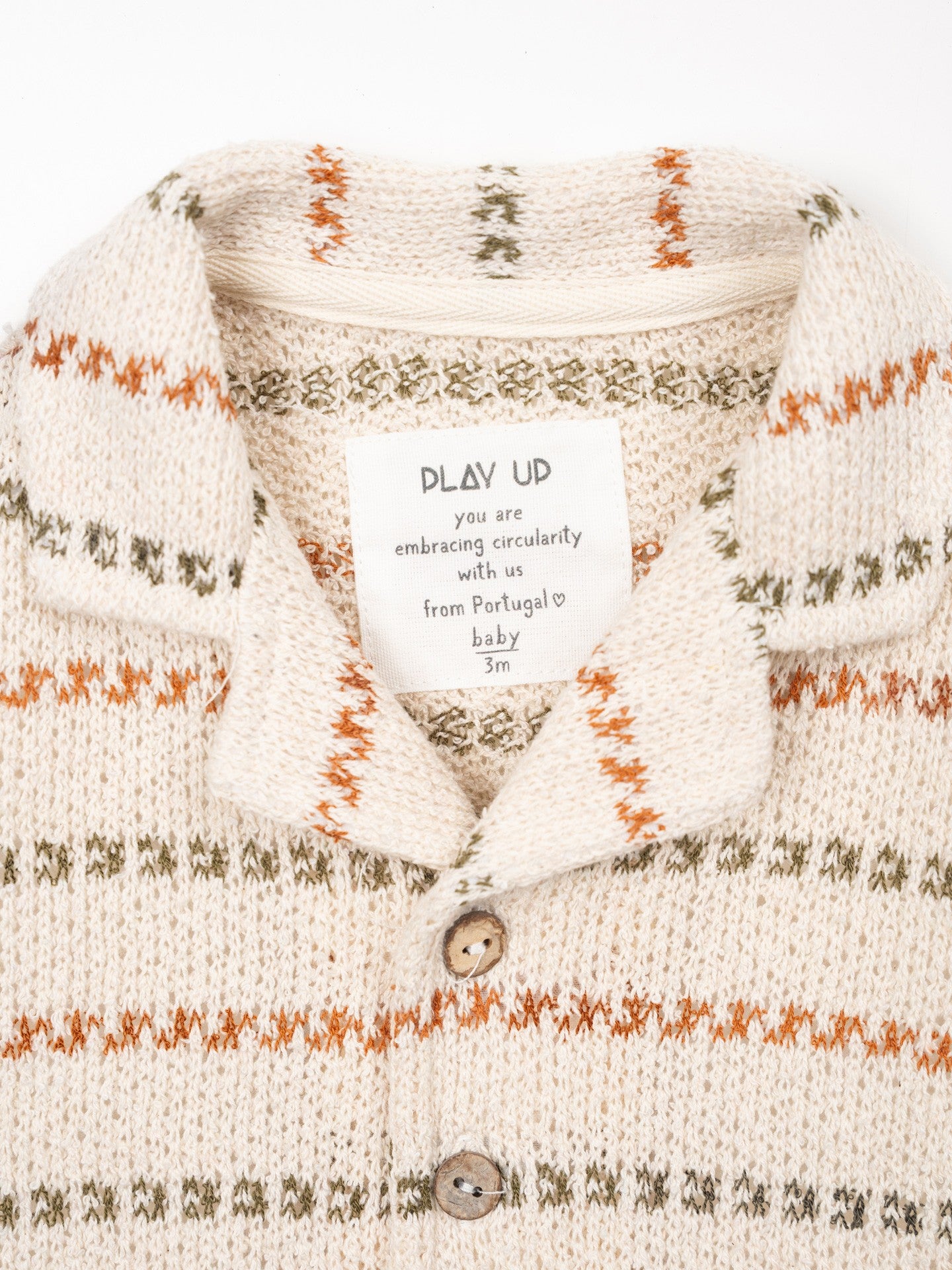 Striped Knit Collared Shirt