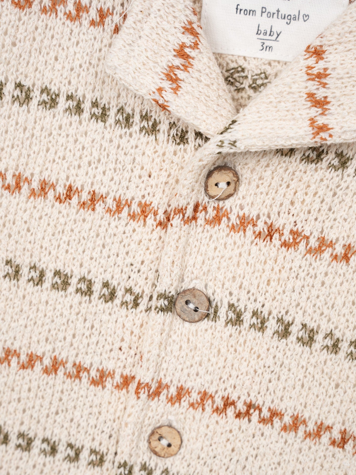 Striped Knit Collared Shirt