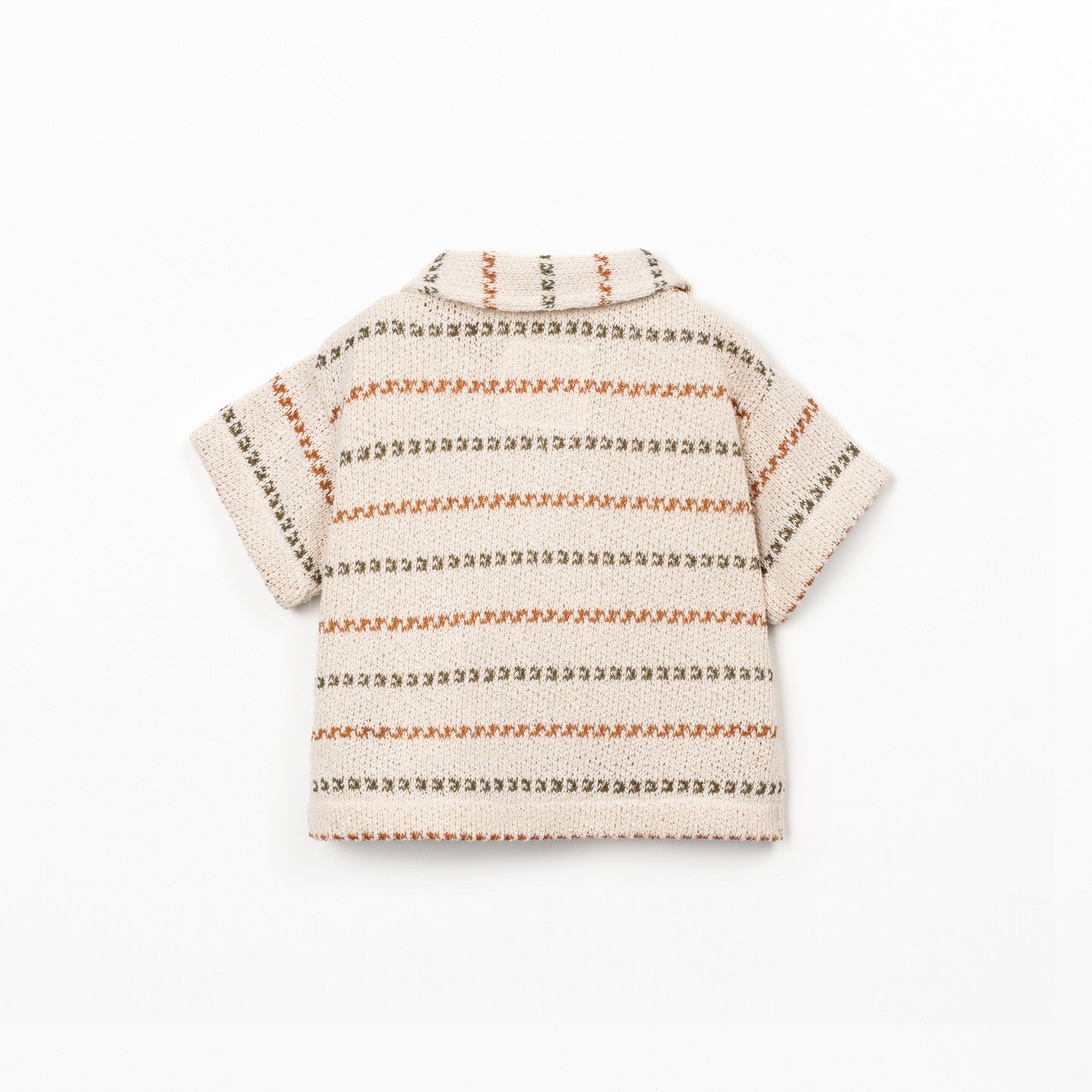 Striped Knit Collared Shirt