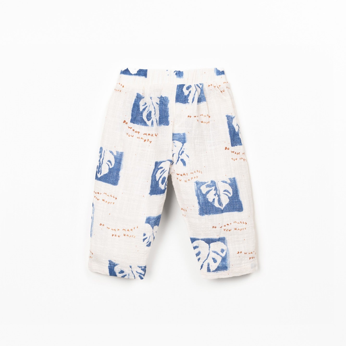 Monstera Print Organic Cotton Trousers