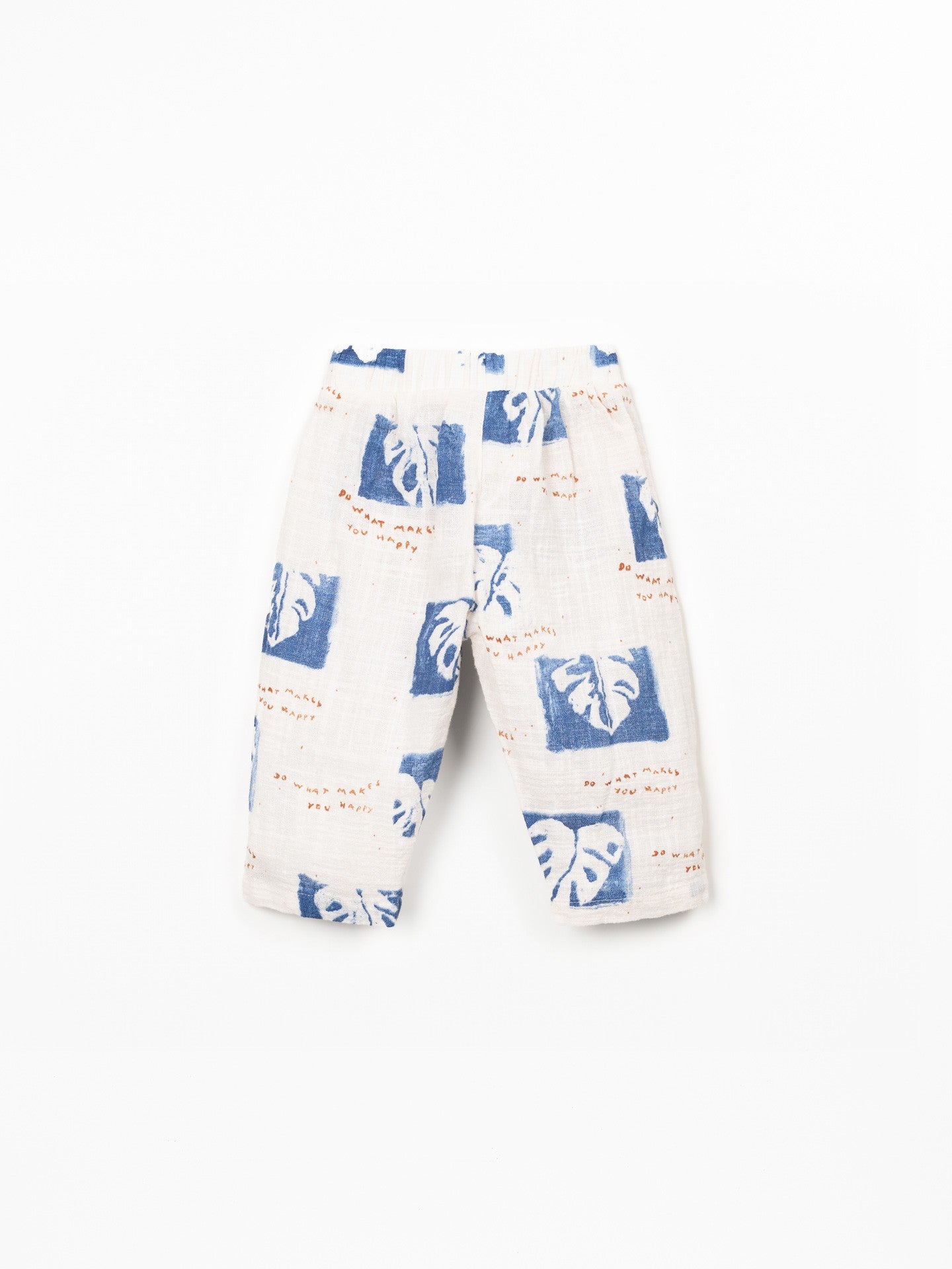 Monstera Print Organic Cotton Trousers