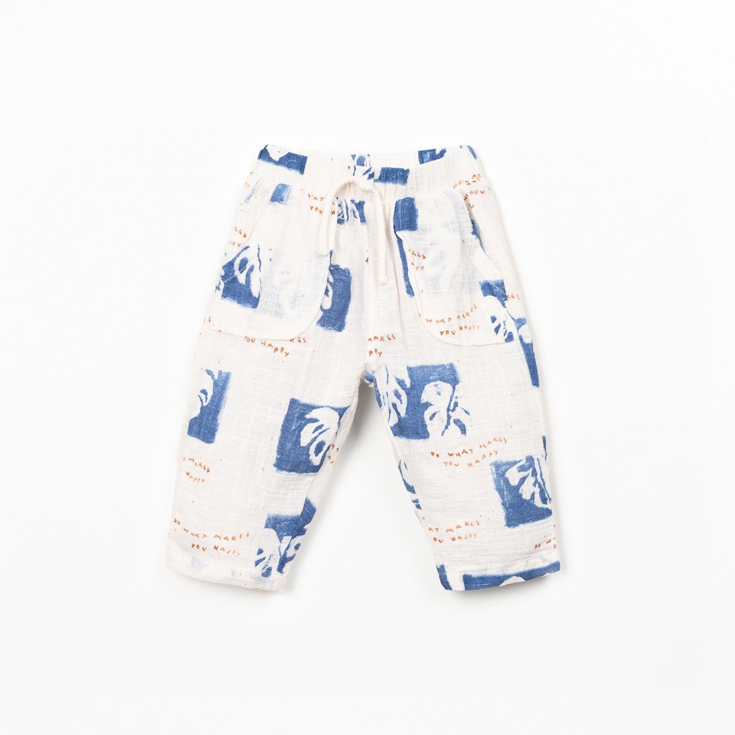 Monstera Print Organic Cotton Trousers