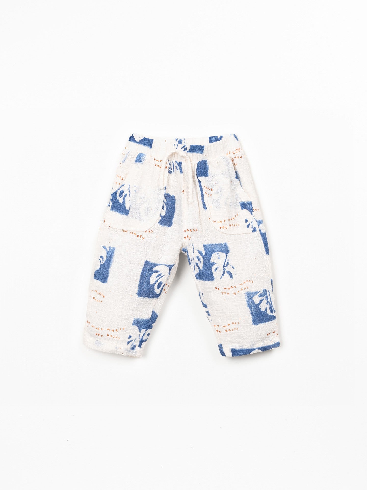 Monstera Print Organic Cotton Trousers