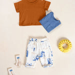 Monstera Print Organic Cotton Trousers
