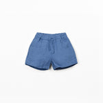 Linen Baby Shorts (Dark Blue)