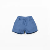Linen Baby Shorts (Dark Blue)