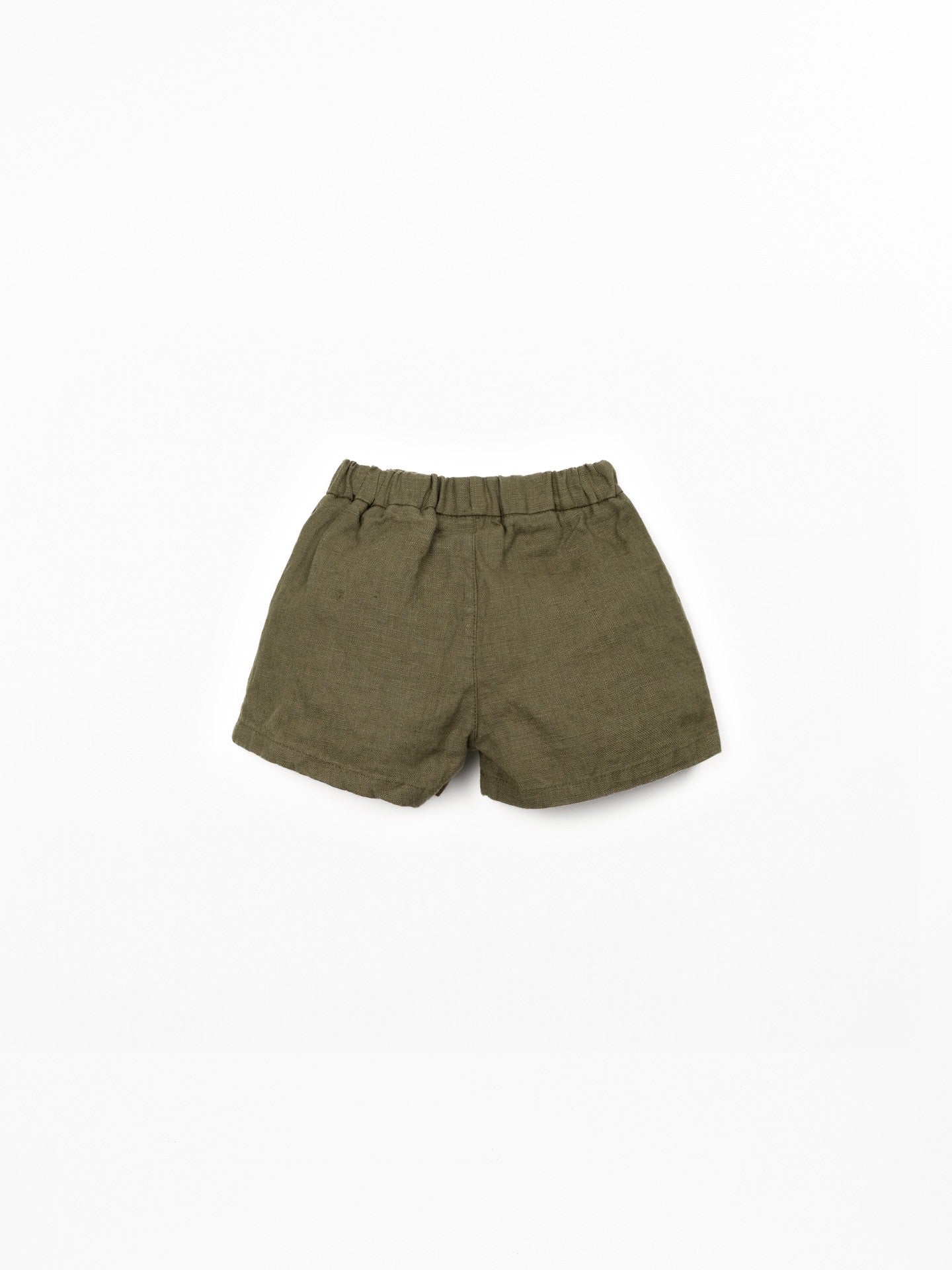 Linen Drawstring Shorts (Dark Green)