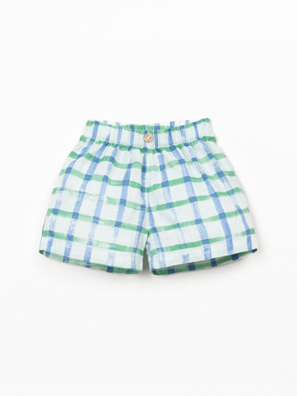 Woven Windowpane Shorts (Light Blue)
