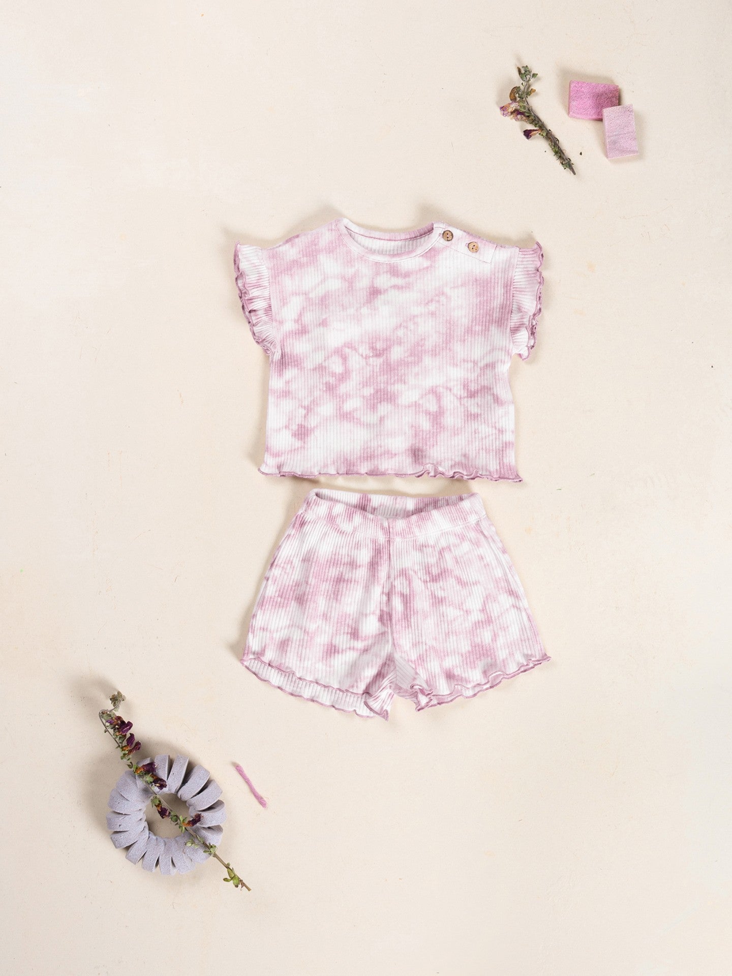 Tie-Dye Short Set (Purple)