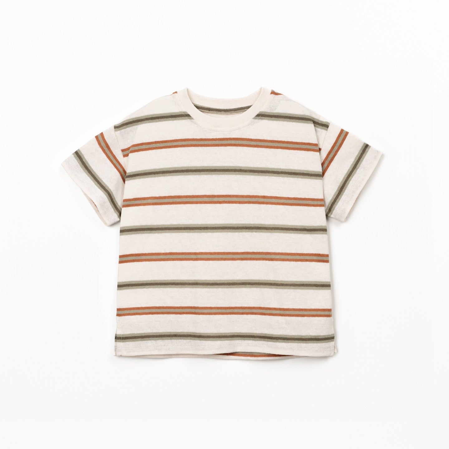 Boys Striped Jersey T-Shirt (Earth Tones)