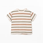 Boys Striped Jersey T-Shirt (Earth Tones)
