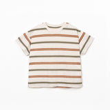 Boys Striped Jersey T-Shirt (Earth Tones)