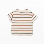 Boys Striped Jersey T-Shirt (Earth Tones)