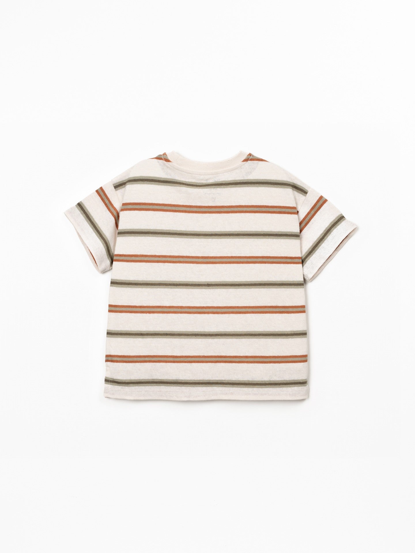 Boys Striped Jersey T-Shirt (Earth Tones)