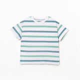 Boys Striped Jersey T-Shirt (Ocean Tones)