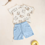 Boys Drawstring Jersey Shorts (Blue)