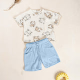 Boys Drawstring Jersey Shorts (Blue)
