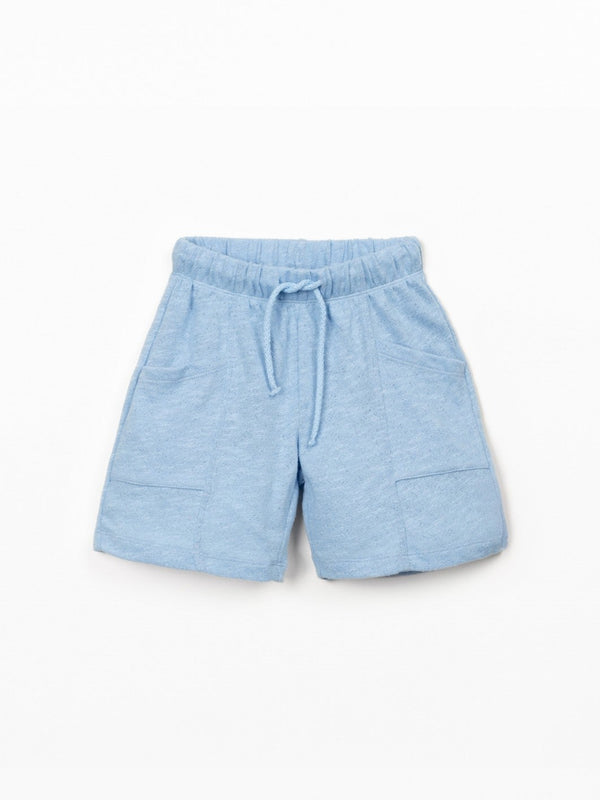 Boys Drawstring Jersey Shorts (Blue)