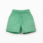 Boys Woven Drawstring Shorts (Mint Green)