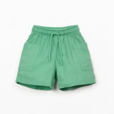 Boys Woven Drawstring Shorts (Mint Green)