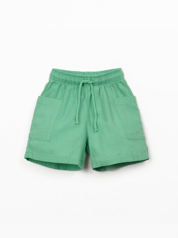 Boys Woven Drawstring Shorts (Mint Green)