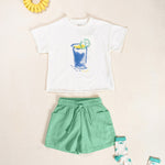 Boys Woven Drawstring Shorts (Mint Green)
