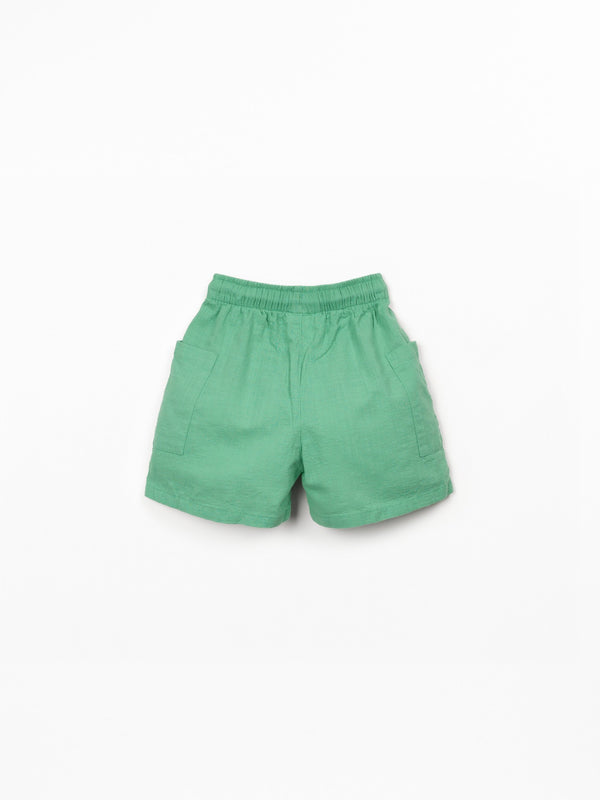 Boys Woven Drawstring Shorts (Mint Green)