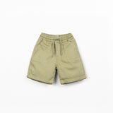 Boys Twill Drawstring Shorts (Khaki Green)