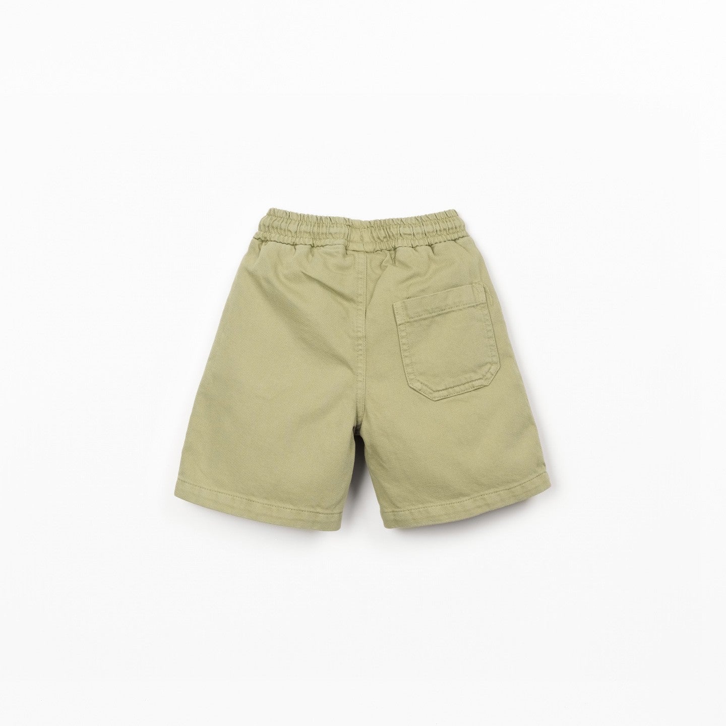 Boys Twill Drawstring Shorts (Khaki Green)