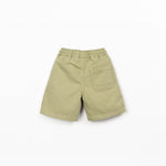Boys Twill Drawstring Shorts (Khaki Green)