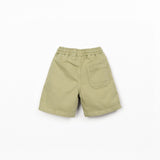 Boys Twill Drawstring Shorts (Khaki Green)