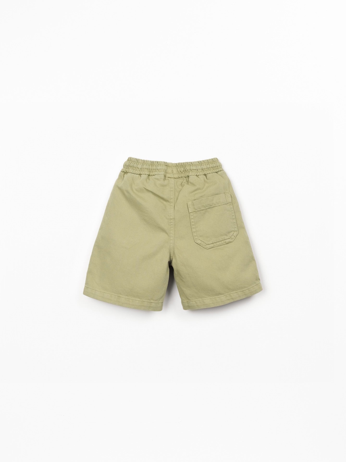 Boys Twill Drawstring Shorts (Khaki Green)