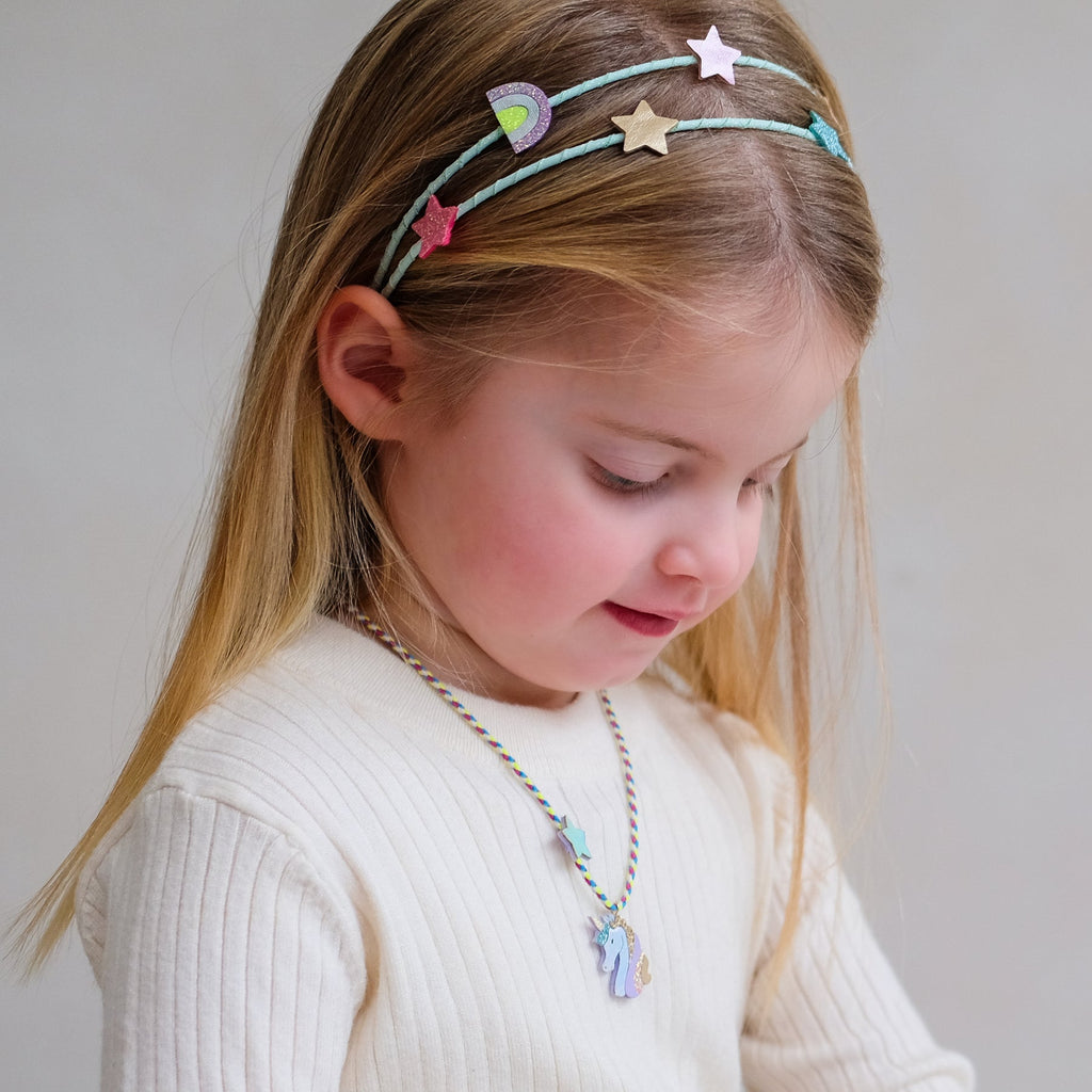 Rainbow and Star Double Alice (Turquoise)