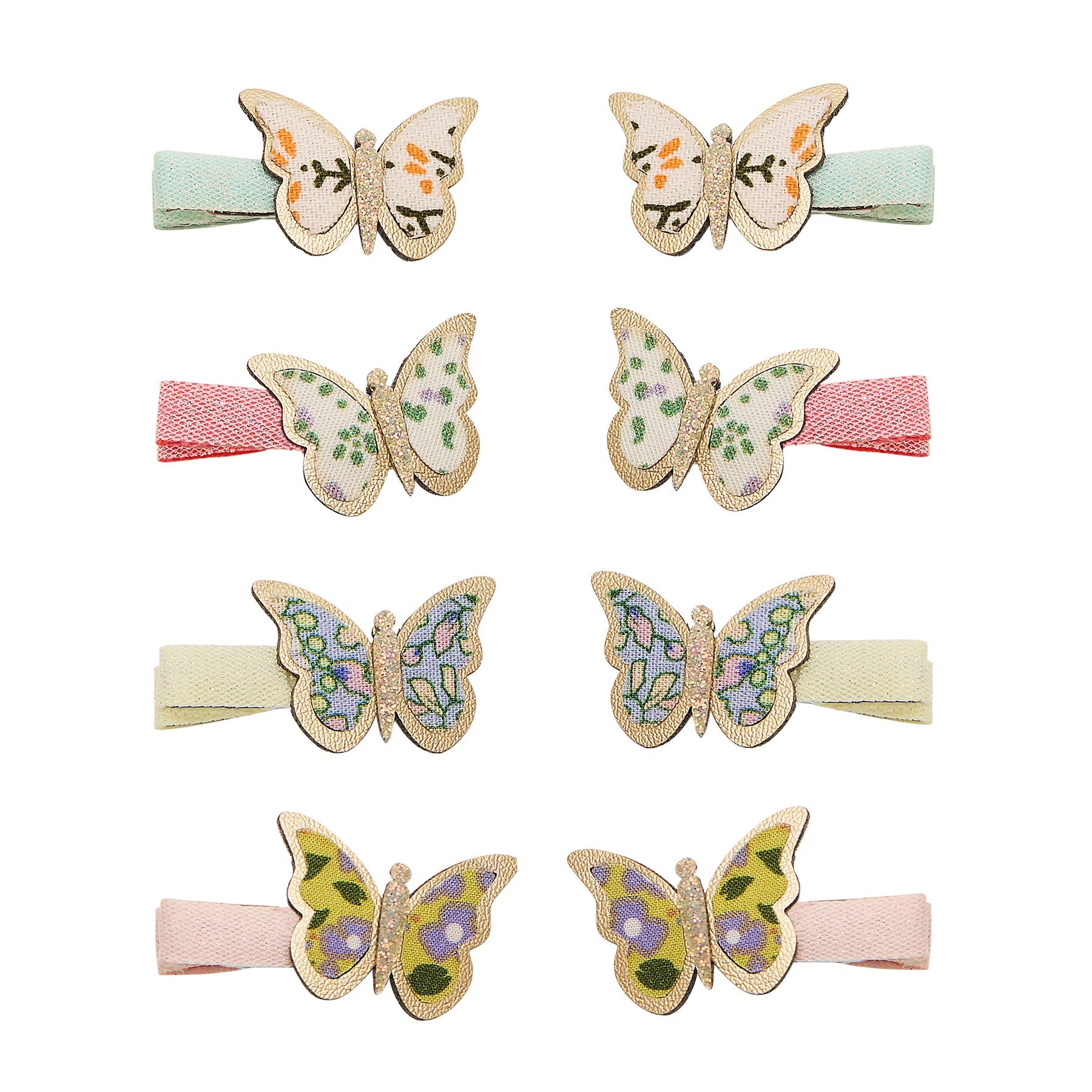 Floral Butterfly Mini Clips