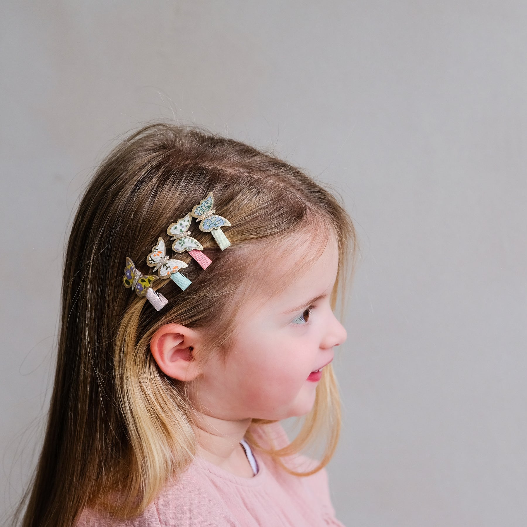 Floral Butterfly Mini Clips