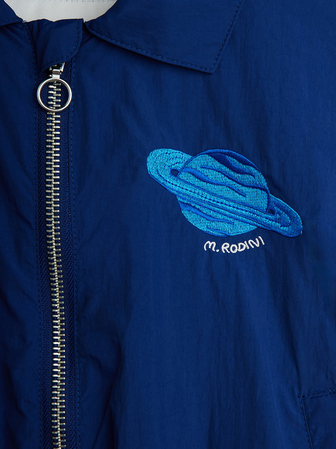 Planet Embroidered Nylon Jacket (Blue)