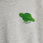 Planet Embroidered Sweatshirt (Grey Melange)